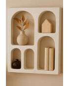 Sit - Étagère murale Holvik blanc naturel - 60x14x80cm