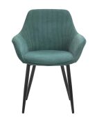 Fever - Set di 2 poltrone in velluto a coste verde/nero - 64x59x86 cm