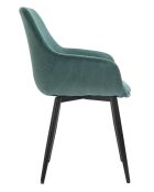Fever - Set di 2 poltrone in velluto a coste verde/nero - 64x59x86 cm