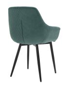 Fever - Set di 2 poltrone in velluto a coste verde/nero - 64x59x86 cm