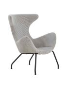 Fever - Relaxsessel aus strukturiertem Stoff grau/schwarz - 78x77x96 cm