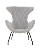 Fever - Relaxsessel aus strukturiertem Stoff grau/schwarz - 78x77x96 cm