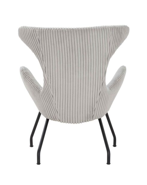 Fever - Fauteuil relax tissu texturé gris/noir - 78x77x96 cm