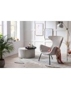 Fever - Relaxsessel aus strukturiertem Stoff grau/schwarz - 78x77x96 cm