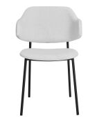 Fever - Set di 2 poltrone bianche ricce - 54x59x83 cm