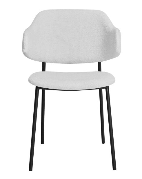 Fever - Set di 2 poltrone bianche ricce - 54x59x83 cm