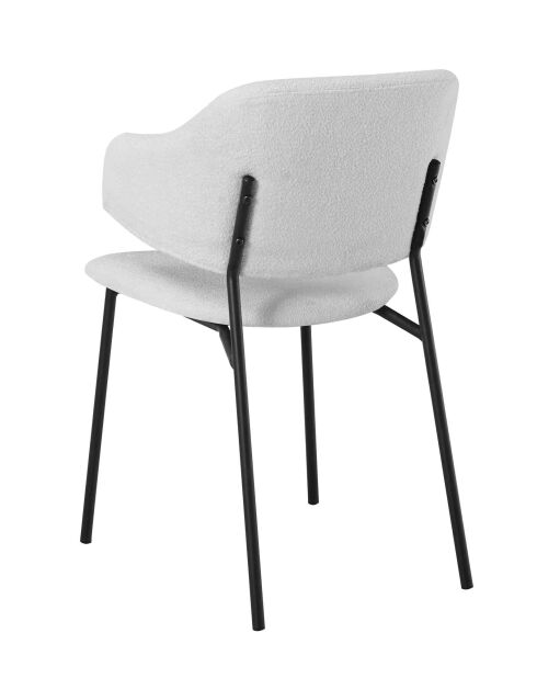 Fever - Set di 2 poltrone bianche ricce - 54x59x83 cm