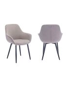 Fever - set van 2 fauteuils in taupe krulstof - 64x59x86 cm