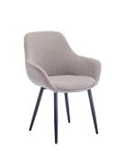 Fever - set van 2 fauteuils in taupe krulstof - 64x59x86 cm