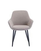 Fever - set van 2 fauteuils in taupe krulstof - 64x59x86 cm