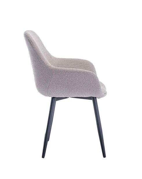 Fever - set van 2 fauteuils in taupe krulstof - 64x59x86 cm