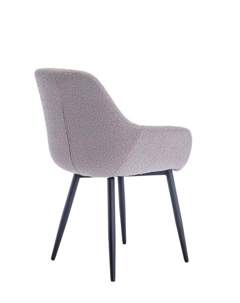 Fever - set van 2 fauteuils in taupe krulstof - 64x59x86 cm