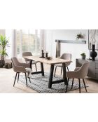 Fever - set van 2 fauteuils in taupe krulstof - 64x59x86 cm
