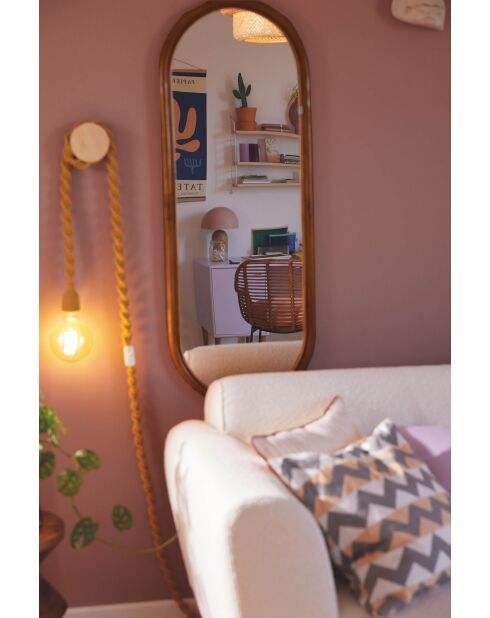 Sit - Miroir Rattan naturel - 44x3,5x120cm