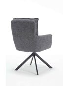 Fever - Fauteuil tissu structurel anthracite - 60x67x93 cm