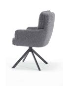 Fever - Fauteuil tissu structurel anthracite - 60x67x93 cm