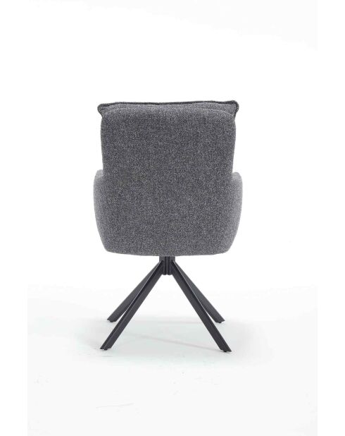 Fever - Fauteuil tissu structurel anthracite - 60x67x93 cm