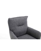 Fever - Fauteuil tissu structurel anthracite - 60x67x93 cm