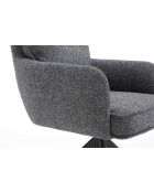 Fever - Fauteuil tissu structurel anthracite - 60x67x93 cm