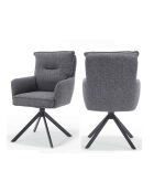 Fever - Fauteuil tissu structurel anthracite - 60x67x93 cm