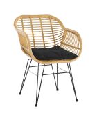 Fever - Lot de 2 fauteuils aspect rotin naturel - 56x59x80 cm