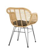 Fever - Lot de 2 fauteuils aspect rotin naturel - 56x59x80 cm