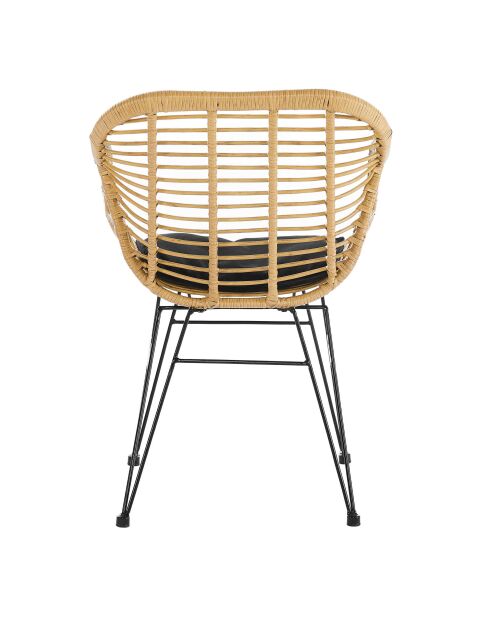 Fever - Lot de 2 fauteuils aspect rotin naturel - 56x59x80 cm