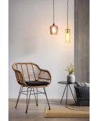 Fever - Lot de 2 fauteuils aspect rotin naturel - 56x59x80 cm