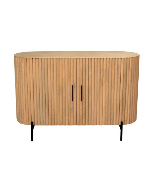 Sit - Commode Stripe naturel, noir - 120x40x80cm