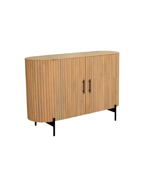 Sit - Commode Stripe naturel, noir - 120x40x80cm