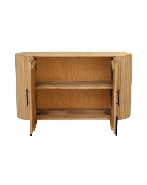 Sit - Commode Stripe naturel, noir - 120x40x80cm