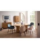 Sit - Cassettiera Natural Stripe, nera - 120x40x80 cm