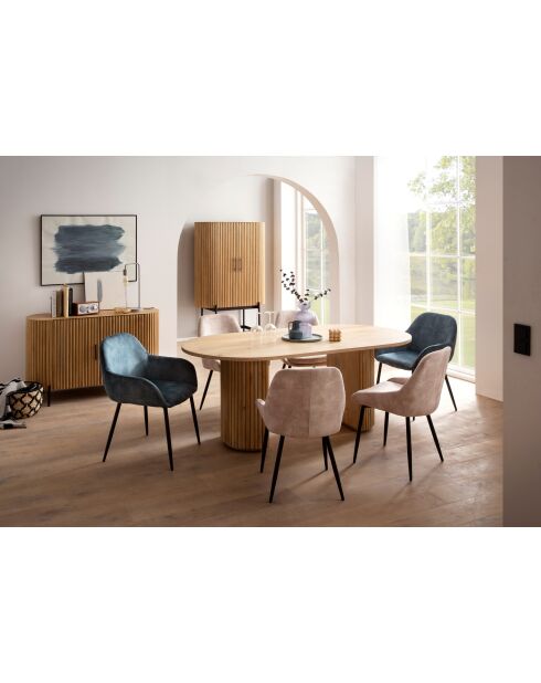 Sit - Commode Stripe naturel, noir - 120x40x80cm