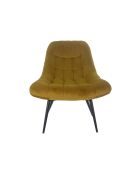 Fever - Poltrona XXL in velluto giallo in metallo nero - 76x85,6x85,6 cm