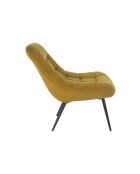 Fever - Poltrona XXL in velluto giallo in metallo nero - 76x85,6x85,6 cm