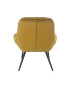 Fever - Poltrona XXL in velluto giallo in metallo nero - 76x85,6x85,6 cm