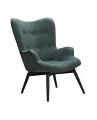 Fever - Poltrona in tessuto testurizzato verde pino - 80x99x92 cm