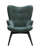 Fever - Poltrona in tessuto testurizzato verde pino - 80x99x92 cm