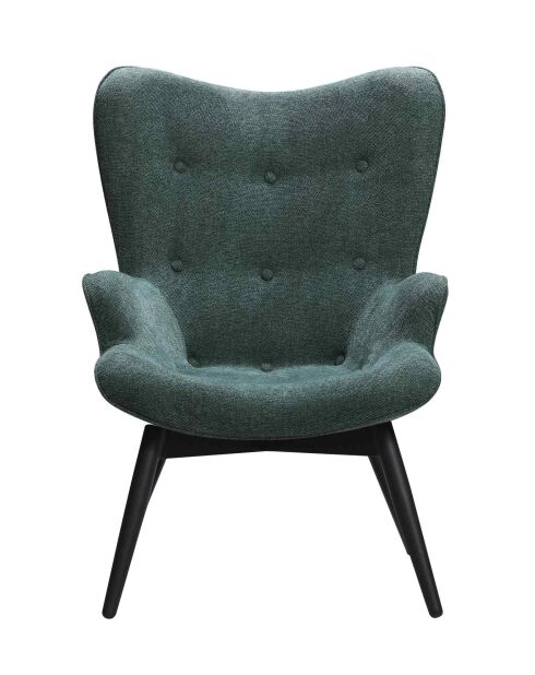 Fever - Poltrona in tessuto testurizzato verde pino - 80x99x92 cm