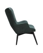 Fever - Poltrona in tessuto testurizzato verde pino - 80x99x92 cm