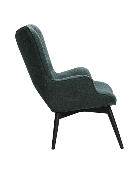 Fever - Poltrona in tessuto testurizzato verde pino - 80x99x92 cm