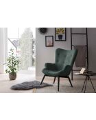 Fever - Poltrona in tessuto testurizzato verde pino - 80x99x92 cm