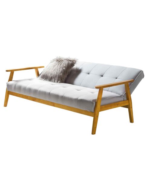 Fever - Hellgraues ausziehbares Sofa aus gewebtem Stoff - 190x85x81 cm