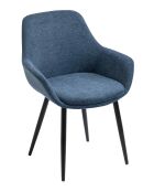 Fever - Set aus 2 Sesseln dunkelblau/schwarz - 64x59x86 cm