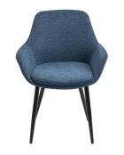 Fever - Set aus 2 Sesseln dunkelblau/schwarz - 64x59x86 cm