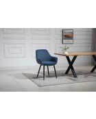 Fever - Set aus 2 Sesseln dunkelblau/schwarz - 64x59x86 cm