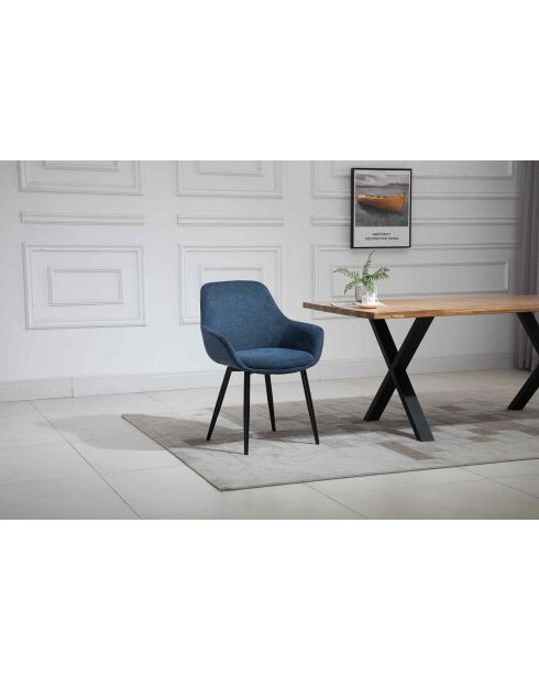 Fever - Set aus 2 Sesseln dunkelblau/schwarz - 64x59x86 cm