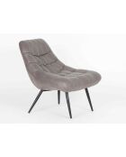 Fever - XXL-Sessel aus Kunstleder, dunkelbraun - 76x85,6x85,6 cm