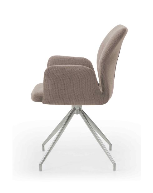 Fever - Fauteuil avec fonction pivotante à 180° marron - 60x62x89 cm