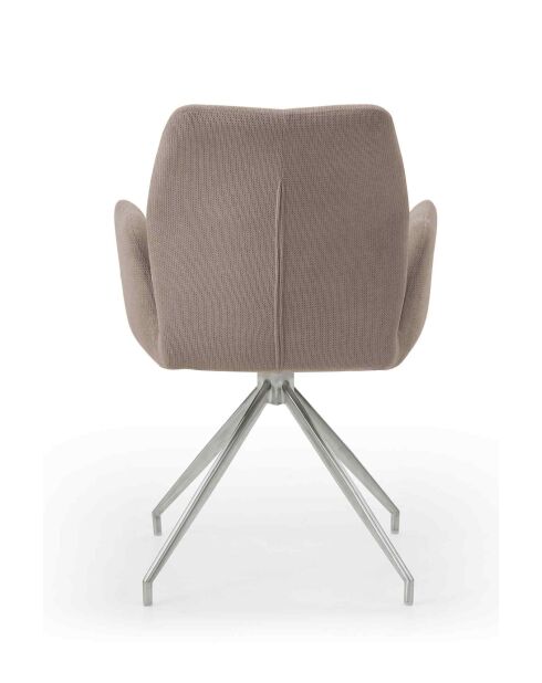Fever - Fauteuil avec fonction pivotante à 180° marron - 60x62x89 cm